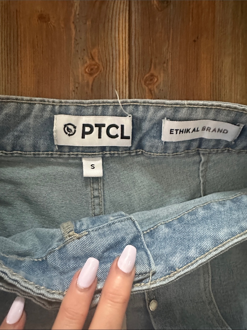 DTCL Light Blue Denim Pleated Mini Skort Small - Picture 2 of 6